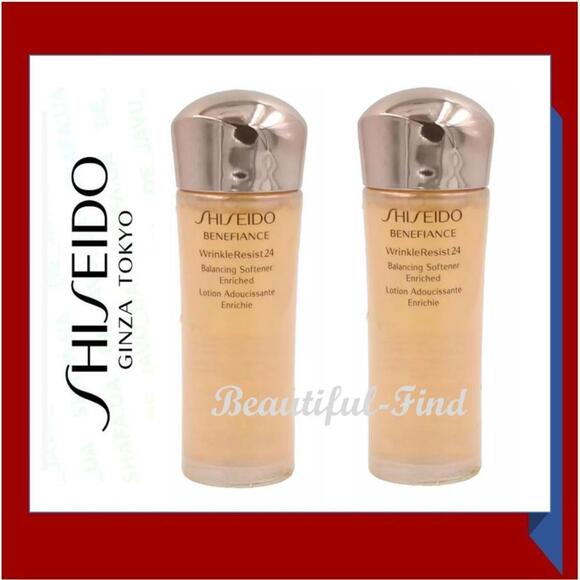2X Shiseido Benefiance Wrinkle Resist 24 Balancing Softener 25ml/.84oz in Bag